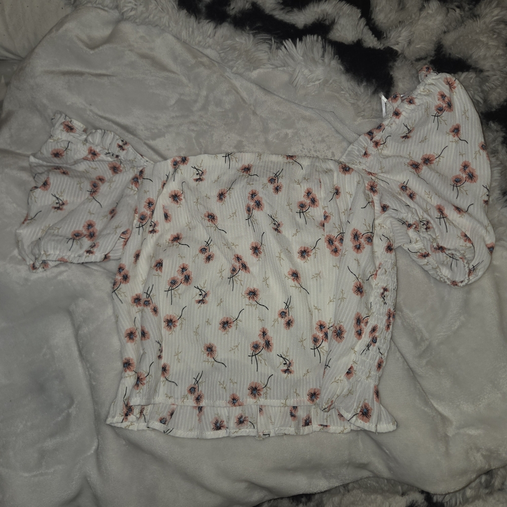 Sugarlips Pink and White Floral Blouse